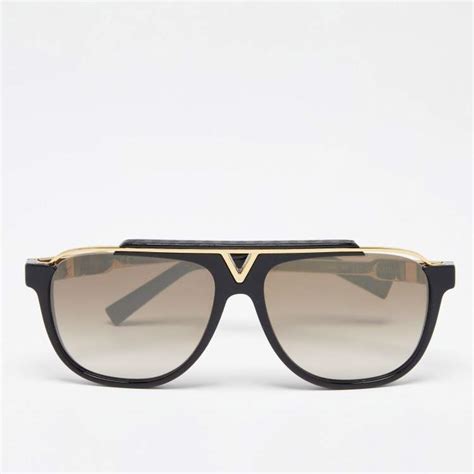 Louis Vuitton Black & Gold Z0936W Evidence Aviator Gradient .